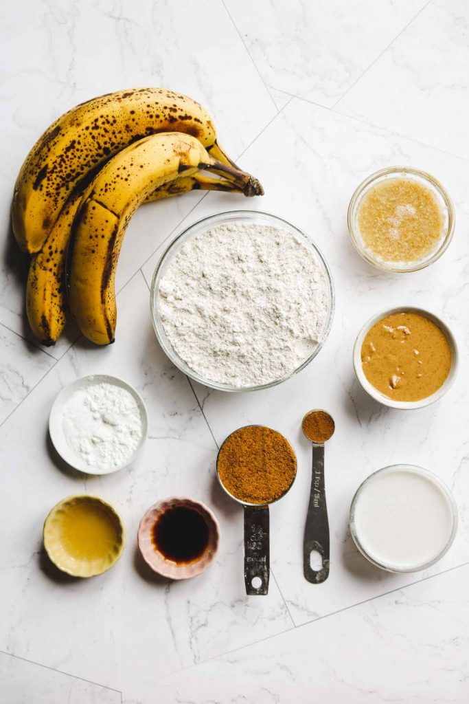 healthy vegan gluten free banana bread ingredients 