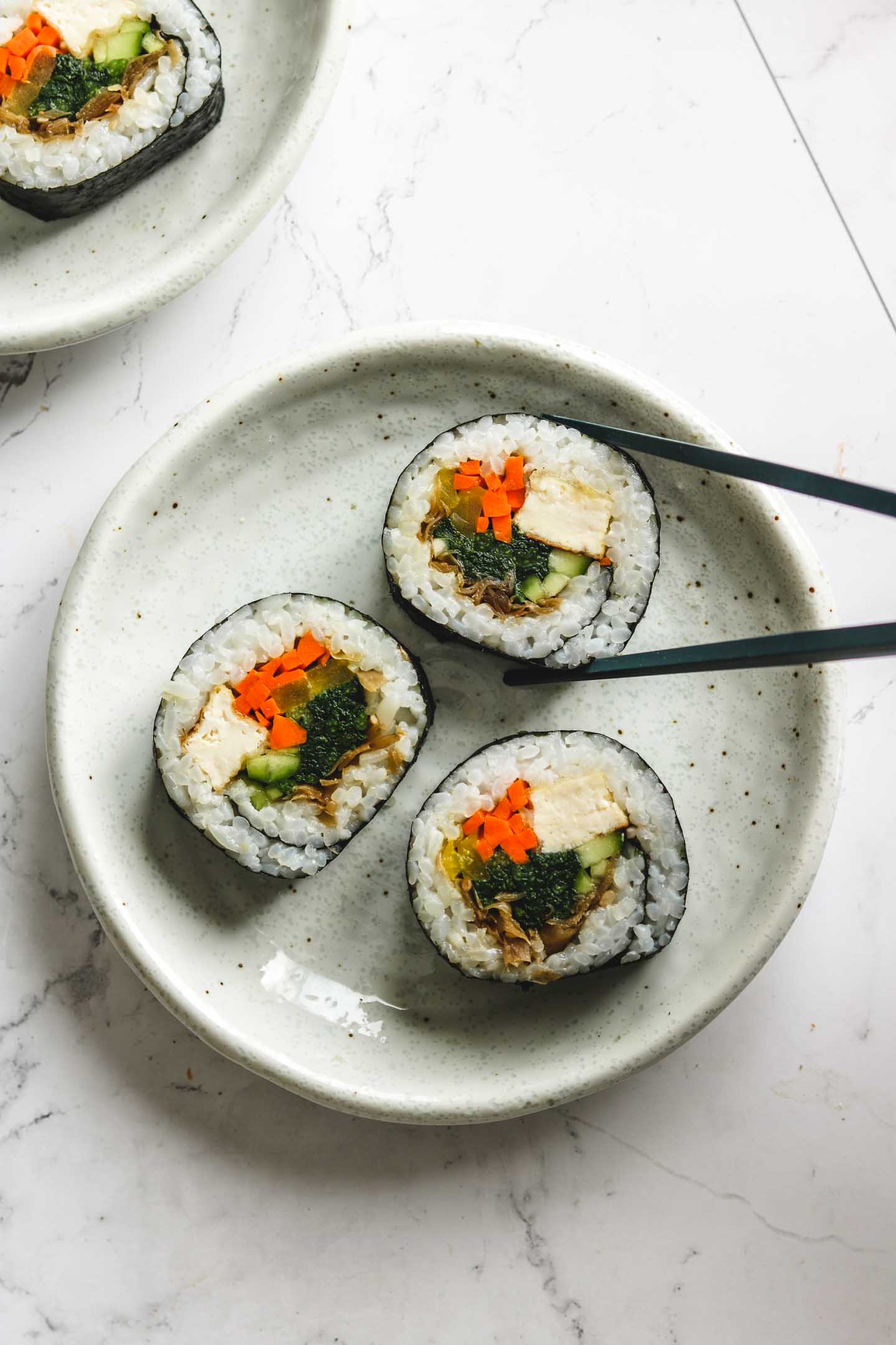 Vegan Kimbap With Tofu Korean Sushi Roll Okonomi Kitchen 3191