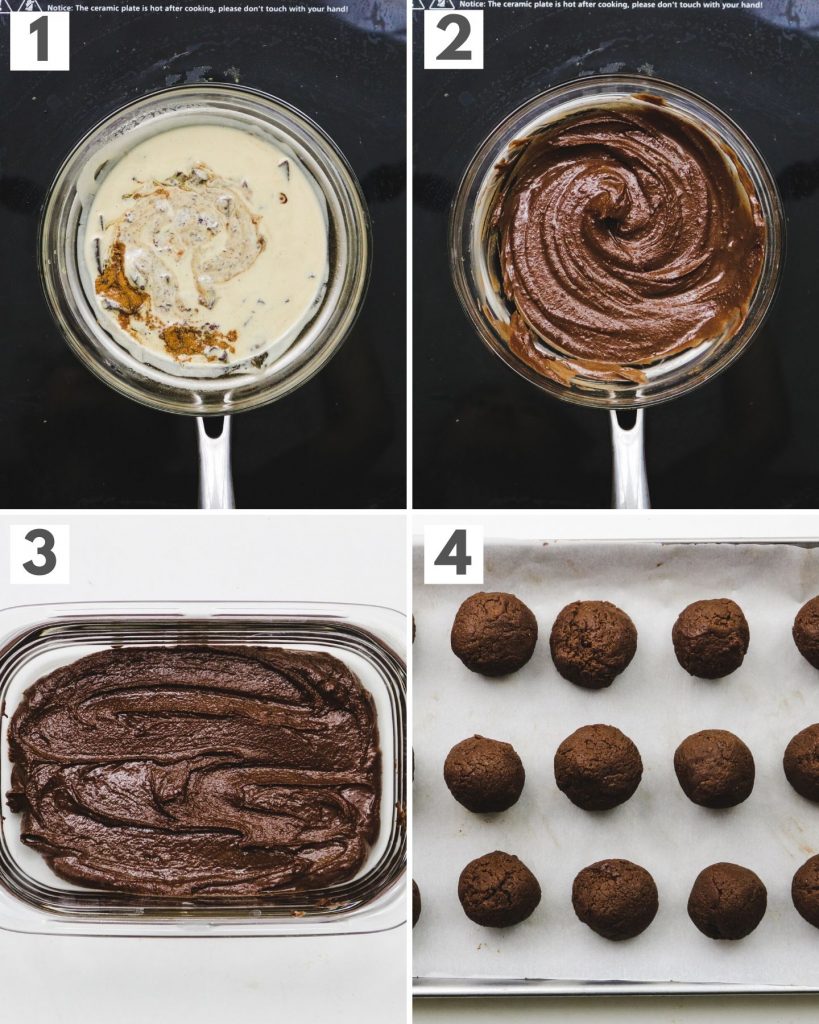 how to make tahini chocolate truffles on the stove 
