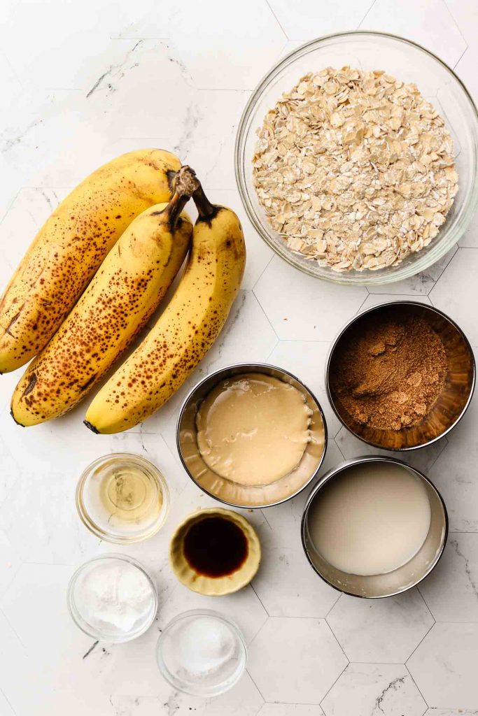 vegan banana muffin ingredients