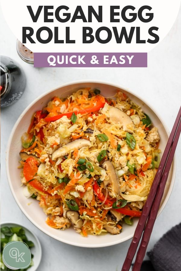 Vegan Egg Roll in a Bowl (Quick & Easy) - Okonomi Kitchen