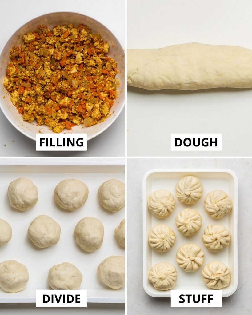 yeast free dough rolled into 10 pieces