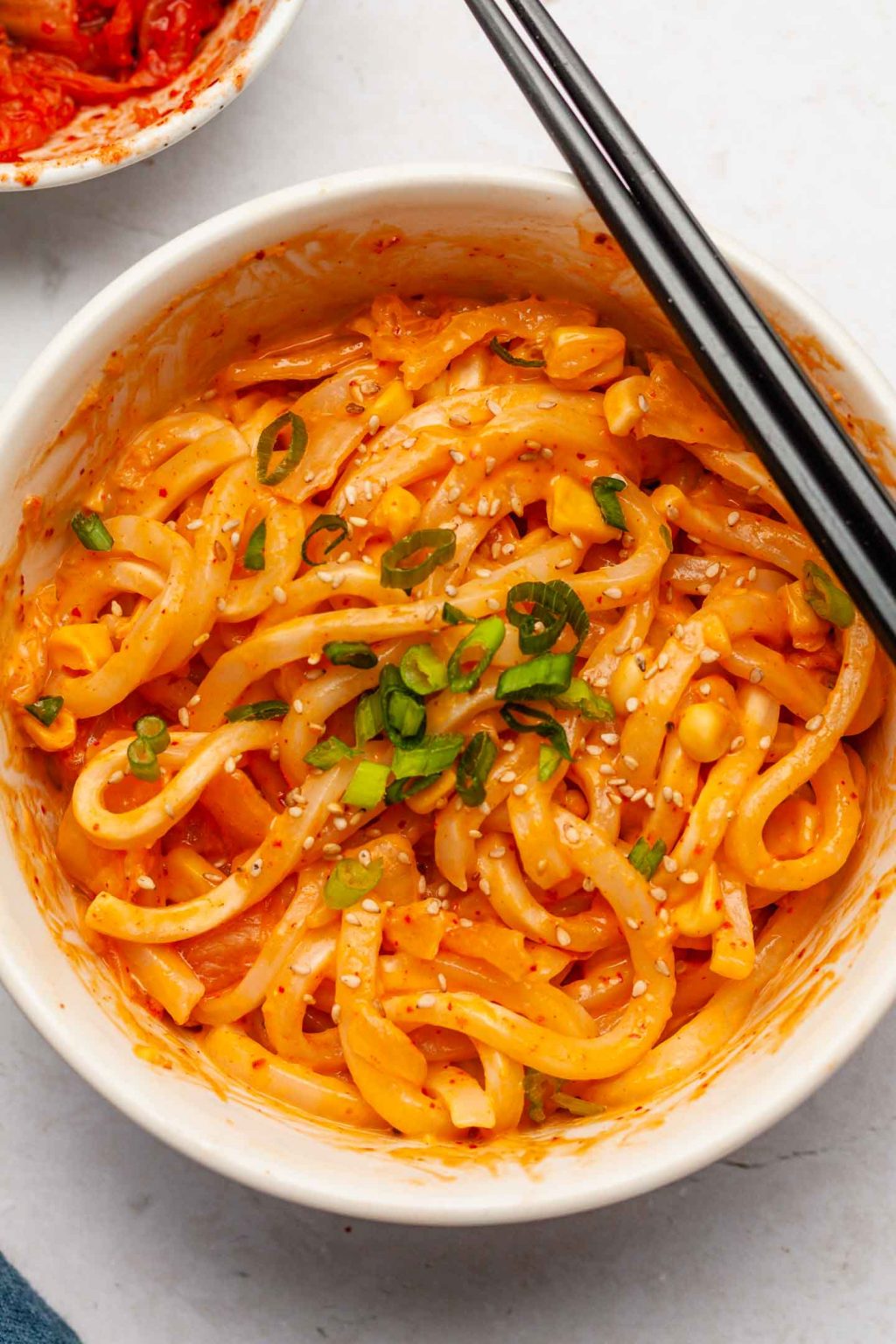 Cheesy Kimchi Udon Noodles 5 Minutes Okonomi Kitchen