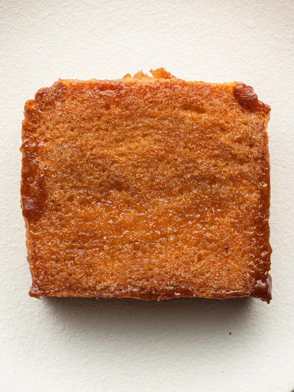 miso honey butter toast on a white plate