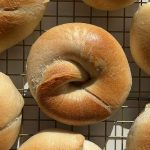 japanese twisted bagel on wire rack